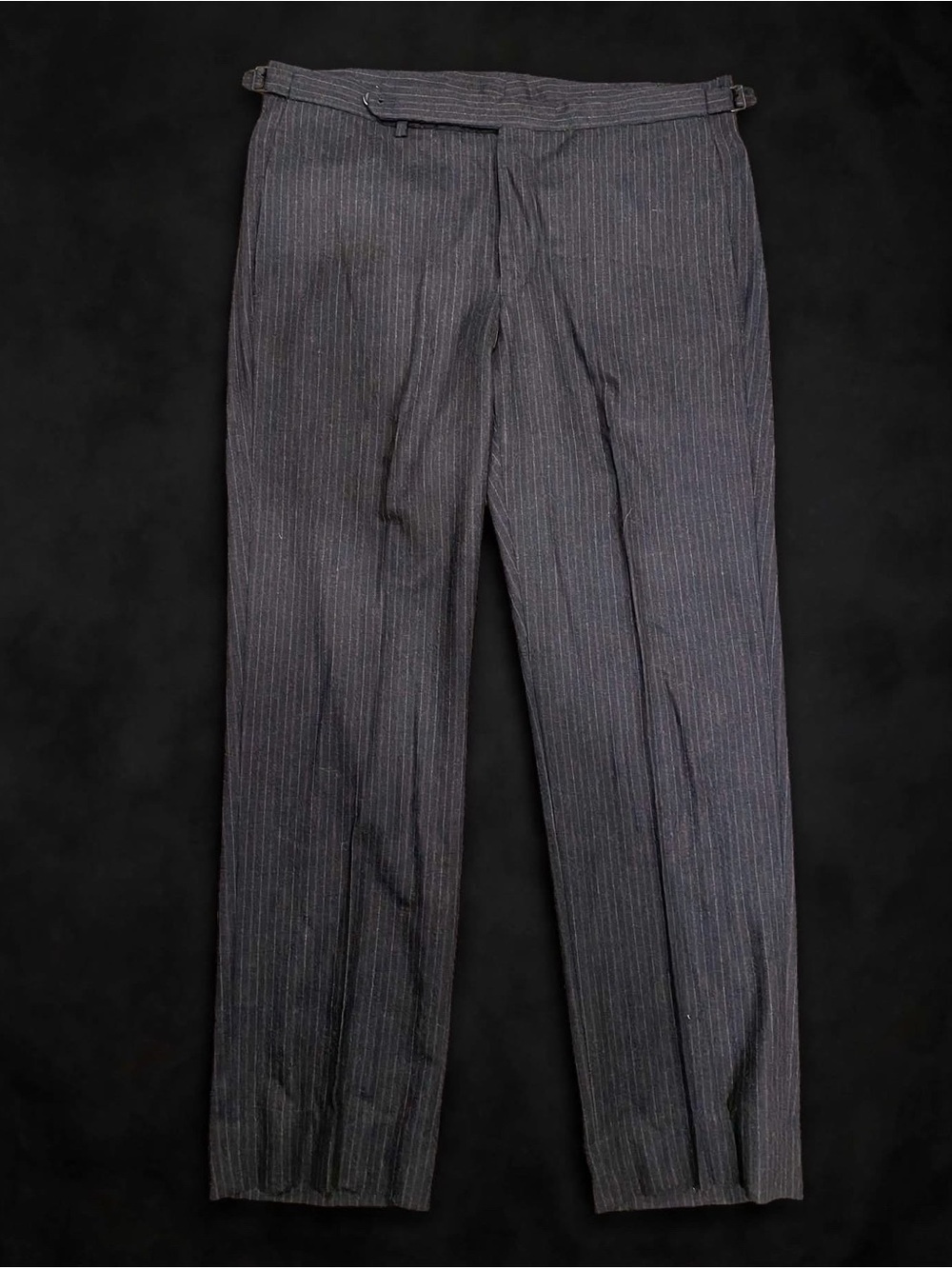 Incotex Men's Dark Gray Pinstripe Dress Pants